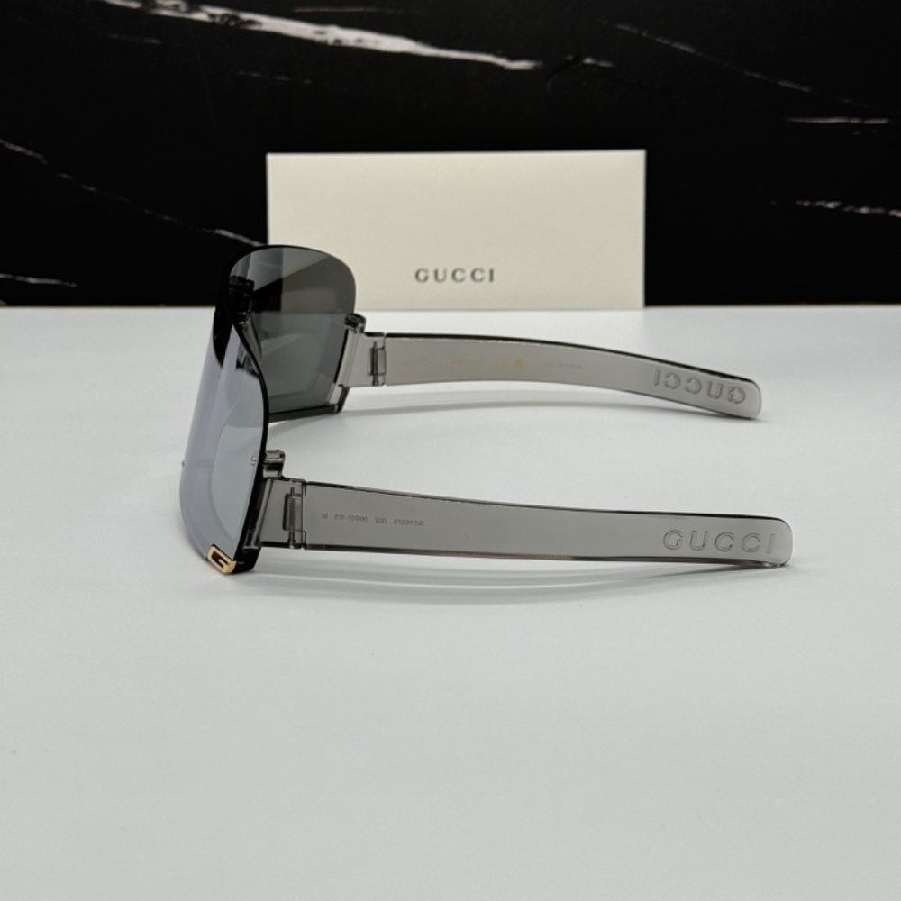 NEW GG1637S 002 GUCCI SHIELD WOMEN SUNGLASSES GREY GUCCI - Picture 6 of 12